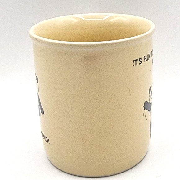 HALLMARK MUG MATES FUN TO BE A FRIEND MUG Panda Roller Skates Retro Vintage - Picture 4 of 7